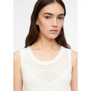 Women’s Sleeveless Long Crochet Knit Dress COMMA image-3