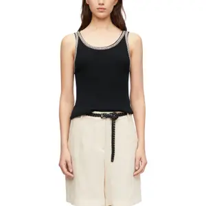 Bohemian Patterned Mesh Tank Top Women's COMMA image-2
