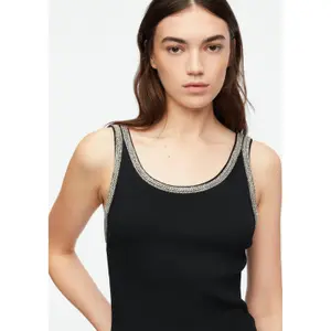 Bohemian Patterned Mesh Tank Top Women's COMMA image-3