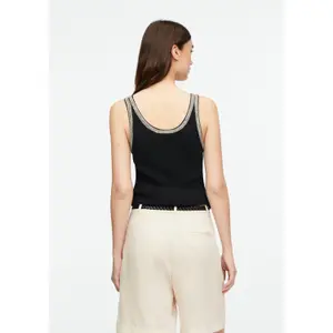 Bohemian Patterned Mesh Tank Top Women's COMMA image-4