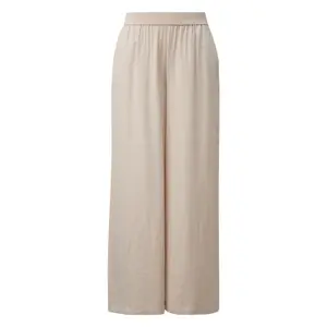 Women's Structured Wide-Leg Viscose Blend Trousers COMMA image-0