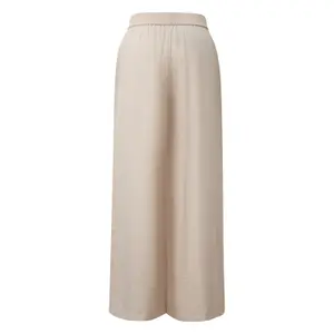 Women's Structured Wide-Leg Viscose Blend Trousers COMMA image-1