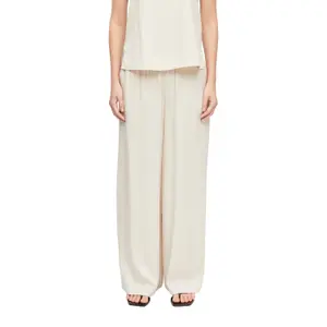 Women's Structured Wide-Leg Viscose Blend Trousers COMMA image-2