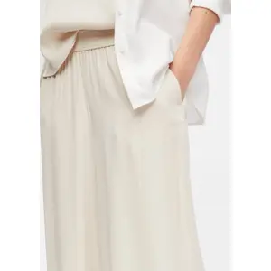 Women's Structured Wide-Leg Viscose Blend Trousers COMMA image-3
