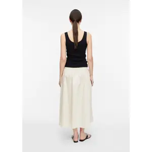 Midi Skirt in Poplin with Smocked Details and Italian Pockets Women COMMA image-4