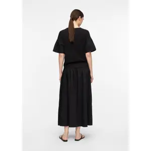Midi Skirt in Poplin with Smocked Details and Italian Pockets Women COMMA image-4