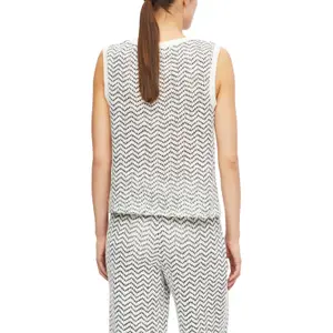 Lightweight Textured Jersey Vest for Women COMMA image-5