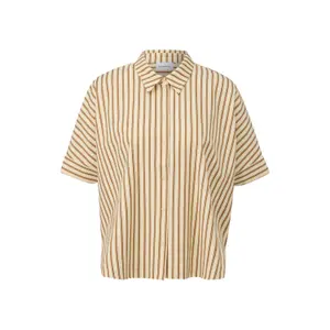 Women's Striped Seersucker Oversized Shirt COMMA image-0