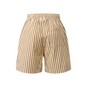 Women's Striped Seersucker Structured Bermuda Shorts COMMA image-1