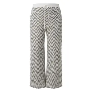 Women's Structured Jersey Culotte-Style Trousers with Cut-Out Patterns COMMA image-0