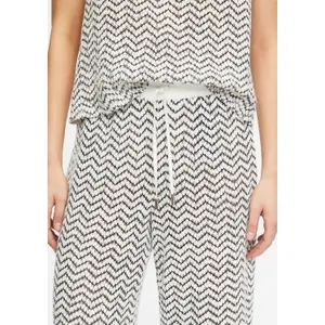 Women's Structured Jersey Culotte-Style Trousers with Cut-Out Patterns COMMA image-3