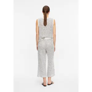Women's Structured Jersey Culotte-Style Trousers with Cut-Out Patterns COMMA image-4