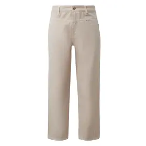 Womens Mid-Rise Loose & Relaxed Wash Jeans COMMA image-0