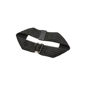 Woven PU Leather Elastic Belt with Decorative Buckle for Women COMMA image-0