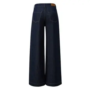 Lightweight Wide Leg Jeans with Patch Pockets High Waist Women COMMA image-1