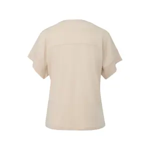 Women's Casual V-Neck T-Shirt with Dropped Shoulders COMMA image-1