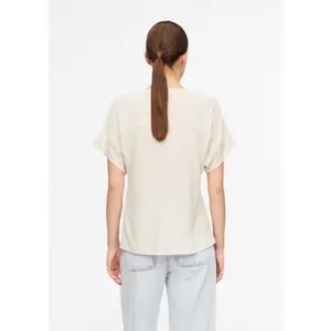Women's Casual V-Neck T-Shirt with Dropped Shoulders COMMA image-4