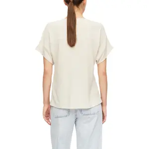 Women's Casual V-Neck T-Shirt with Dropped Shoulders COMMA image-5