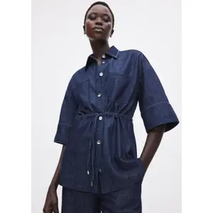 Lightweight Denim Jacket with Drawstring Women COMMA image-6