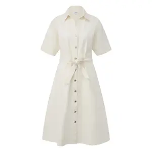 Shirt Dress with Waist Belt for Women COMMA image-0