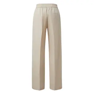 Wide Linen Blend Trouser with Preformed Elasticated Waist for Women COMMA image-1
