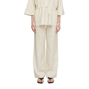 Wide Linen Blend Trouser with Preformed Elasticated Waist for Women COMMA image-2
