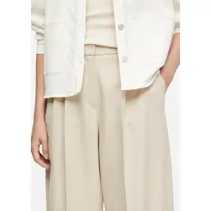 Shiny Metallic Thread Pleated Shorts for Women COMMA image-1