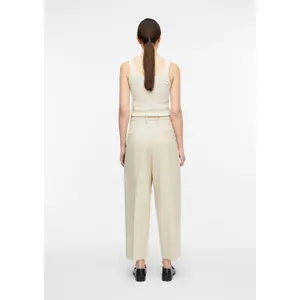 Shiny Metallic Thread Pleated Shorts for Women COMMA image-2