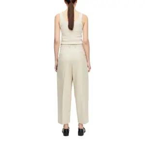 Shiny Metallic Thread Pleated Shorts for Women COMMA image-3