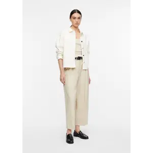 Shiny Metallic Thread Pleated Shorts for Women COMMA image-6