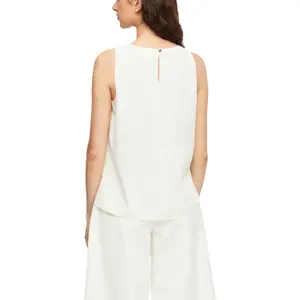 Women's Fluid Top in Viscose Blend with Worn Effect COMMA image-5