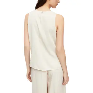 Women's Fluid Top in Viscose Blend with Worn Effect COMMA image-5
