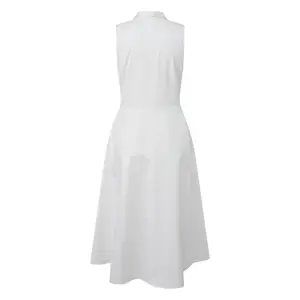 Sleeveless Shirt Dress in Cotton Poplin for Women COMMA image-1