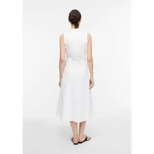 Sleeveless Shirt Dress in Cotton Poplin for Women COMMA image-4