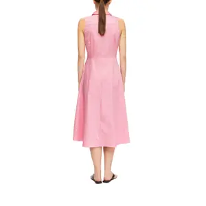 Sleeveless Shirt Dress in Cotton Poplin for Women COMMA image-3