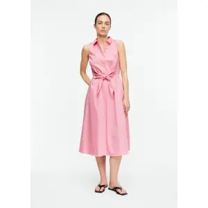 Sleeveless Shirt Dress in Cotton Poplin for Women COMMA image-6