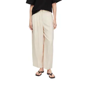 Women’s Linen and Viscose Blend Ankle Suit Trousers COMMA image-2