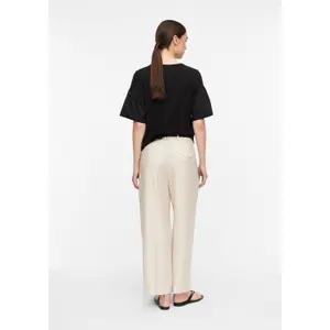 Women’s Linen and Viscose Blend Ankle Suit Trousers COMMA image-4