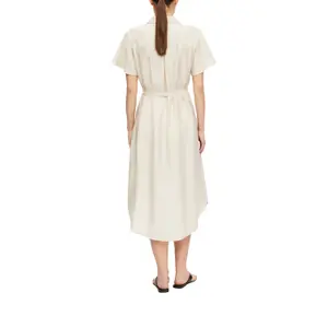 Fluid Shirt Dress in Viscose and Linen for Women COMMA image-5