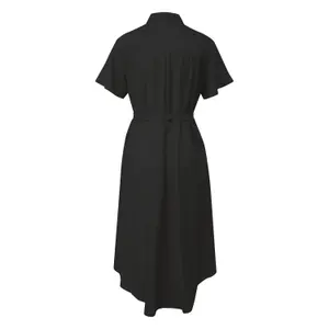 Fluid Shirt Dress in Viscose and Linen for Women COMMA image-1