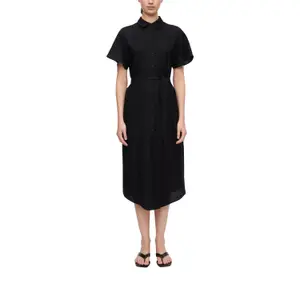 Fluid Shirt Dress in Viscose and Linen for Women COMMA image-2