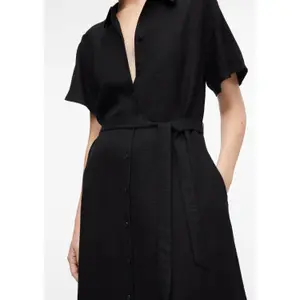 Fluid Shirt Dress in Viscose and Linen for Women COMMA image-3