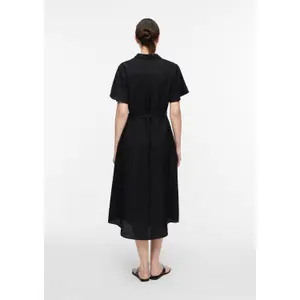 Fluid Shirt Dress in Viscose and Linen for Women COMMA image-4