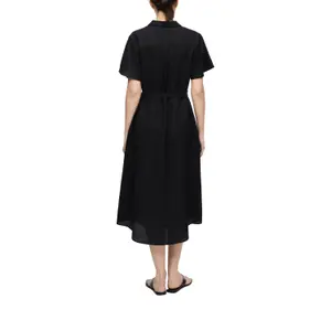 Fluid Shirt Dress in Viscose and Linen for Women COMMA image-5