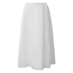 Women's Flared Midi Skirt in Stretch Poplin with Italian Pockets COMMA image-0
