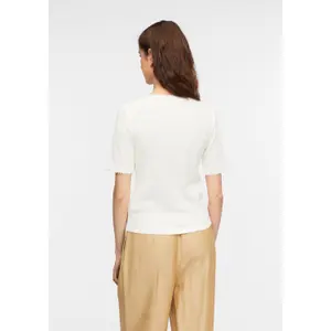 Ribbed Jersey T-shirt with Decorative Trim Women's COMMA image-4