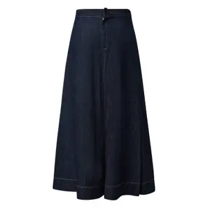 Jupe midi en jean léger coupe en A femme COMMA image-1