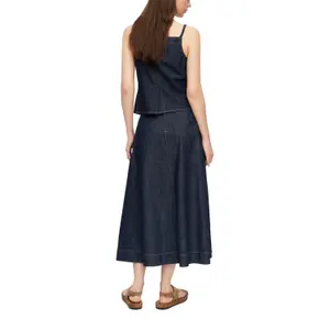 Jupe midi en jean léger coupe en A femme COMMA image-5