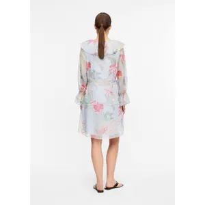 Long Sleeve Ruffle Dress with Textured Print Women's COMMA image-4