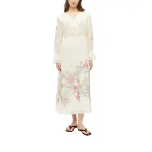 Long Sleeve Dress with Print and Ruffle Details Women COMMA image-2